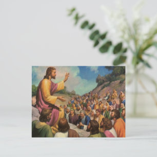 Cartão Postal Jesus Cristo Sermão no Monte, Religião Vintage