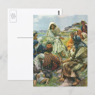 Cartão Postal Jesus Cristo Sermão no Monte, Religião Vintage