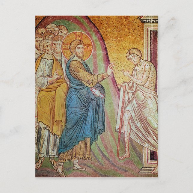 Cartão Postal Jesus curando um leproso (Frente)