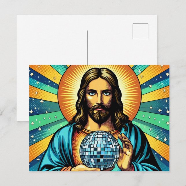Cartão postal Jesus disco! (Frente/Verso)