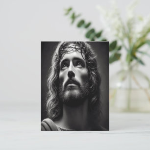 Cartão Postal Jesus Divino Pastor com Terno Olhar