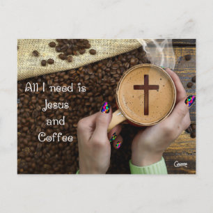 Cartão Postal Jesus e Café - Cartão-postal