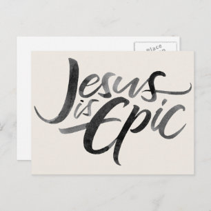 Cartão Postal Jesus é Epic Religioso que ilumina Cristo Cristão