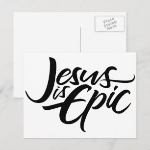 Cartão Postal Jesus é épico, religioso cristão moderno