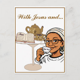 Cartão Postal Jesus e Minha Papelaria de Chá