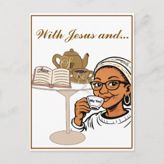 Cartão Postal Jesus e Minha Papelaria de Chá