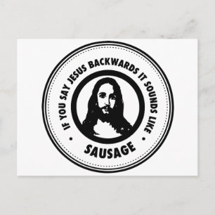 Cartão Postal Jesus engraçado
