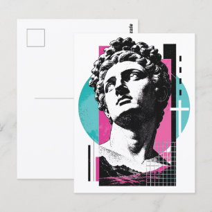 Cartão Postal Jesus Grego Retro Brutalista Colossenses 2:3