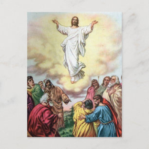 Cartão Postal Jesus indo para a casa dos céus