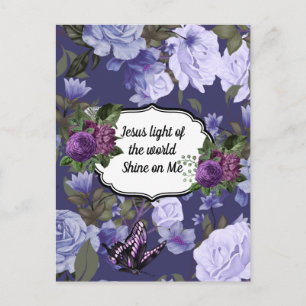 Cartão Postal Jesus Light do World Floral Postcard Designer