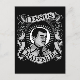 Cartão Postal Jesus Malverde Gift mexicano Herói Jesus Malverde