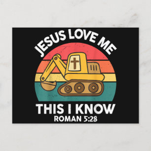 Cartão Postal Jesus Me Ama Isso Eu Conheço O Escavador Christian