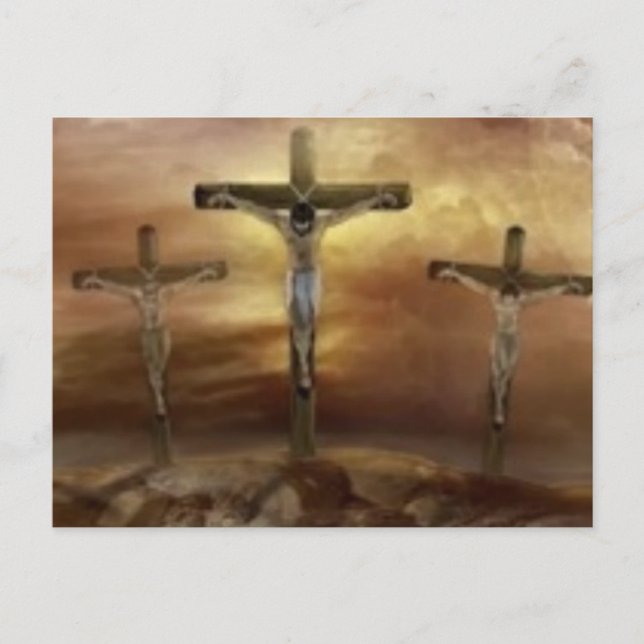 CARTÃO POSTAL JESUS NA CRUZ (Frente)