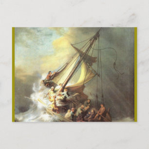 Cartão Postal Jesus no mar da Galileia, Israel