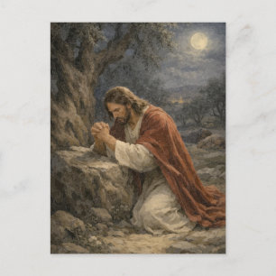 Cartão Postal Jesus no Postcard de Oração do Getsêmani – Confort