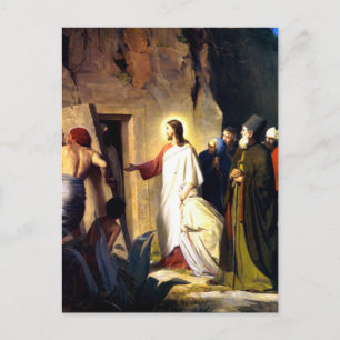 Cartão Postal Jesus Raising Lazarus do Morto