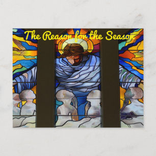 Cartão Postal Jesus Razão de Natal para a Estação