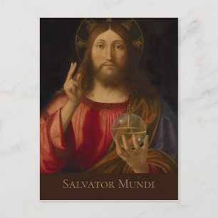Cartão Postal Jesus Salvator mundi Andrea Previtali CC0985
