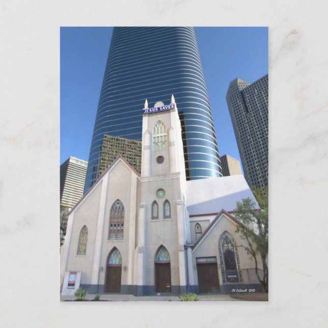 Cartão Postal Jesus Saves Houston (Frente)