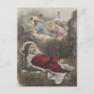 Cartão Postal Jesus "Sonho de Calvário" Vintagem Religiosa
