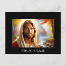 Jesus sorrindo numa Floresta Celestial