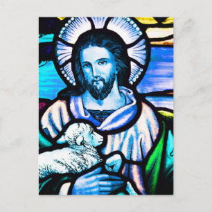 Cartão Postal Jesus Stainted Glass