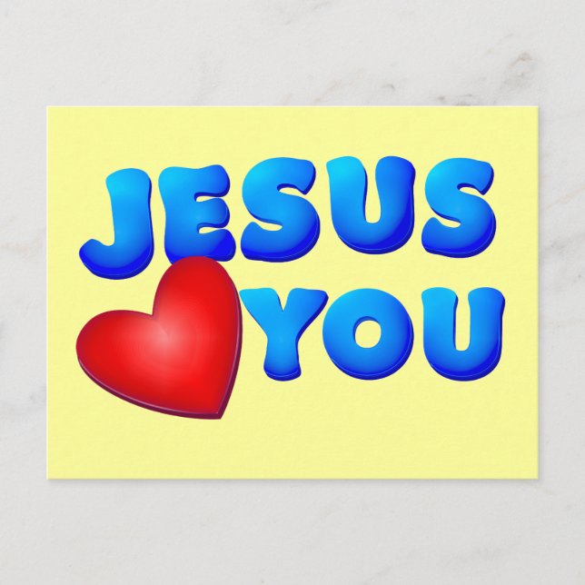Cartão Postal Jesus te ama (Frente)
