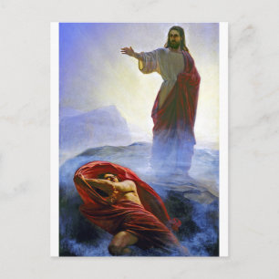 Cartão Postal Jesus tentado por Carl Bloch