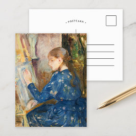 Cartão Postal Jeune Fille Écrivant | Berthe Morisot