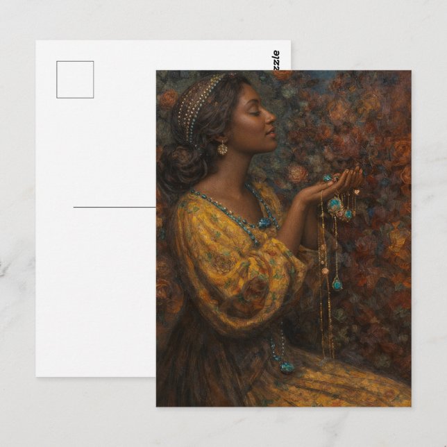 Cartão Postal Jewels by Thomas Edwin Mostyn Reimagined (Frente/Verso)