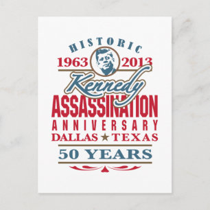 Cartão Postal JFK Kennedy Assassination Aniversário 1963 - 2013