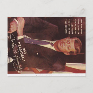 Cartão Postal JFK Kennedy presidente
