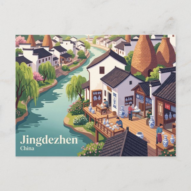 Cartão Postal Jingdezhen, China (Frente)