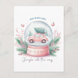 Cartão Postal Jingle All the Way Christmas Round Pillow