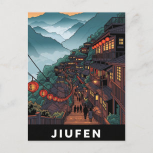 Cartão Postal Jiufen Taiwan Evening