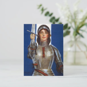 Cartão Postal Joana d'Arc: A Donzela de Orléans, Heroína Cavalei