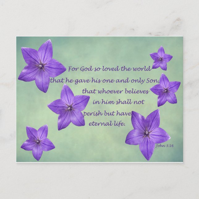 Cartão Postal João 3:16 (Frente)