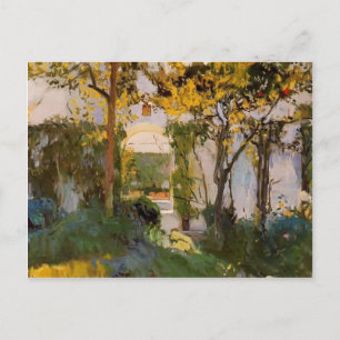 Cartão Postal Joaquín Sorolla - Antigo jardim de Alcazar em Sevi
