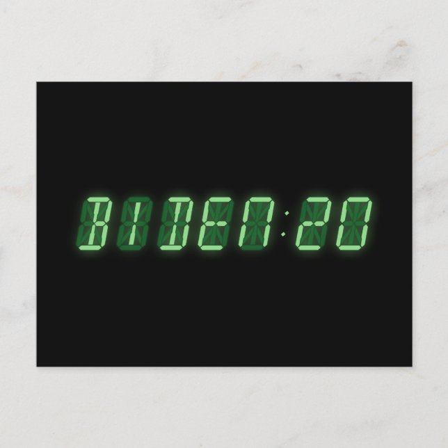 Cartão Postal Joe Biden 2020 Digital Clock (Frente)