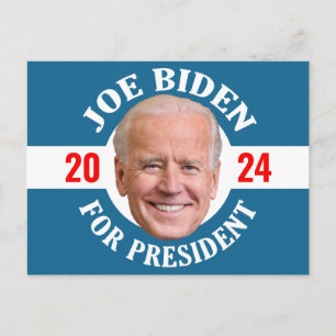 Cartão Postal Joe Biden 2024 - Classic Design Blue Photo