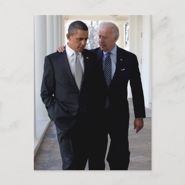 Cartão Postal Joe! Biden & Barack Obama (Frente)