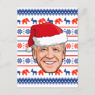Cartão Postal Joe Biden Christmas