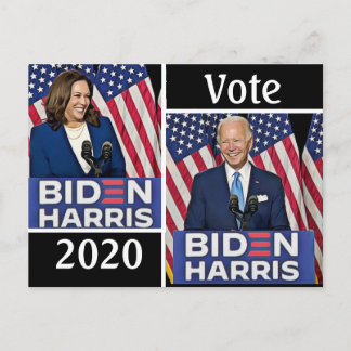 Cartão Postal Joe Biden e Kamala Harris 2020 Keepsasak