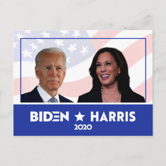 Cartão Postal JOE BIDEN KAMALA HARRIS FOTO Discurso 2020