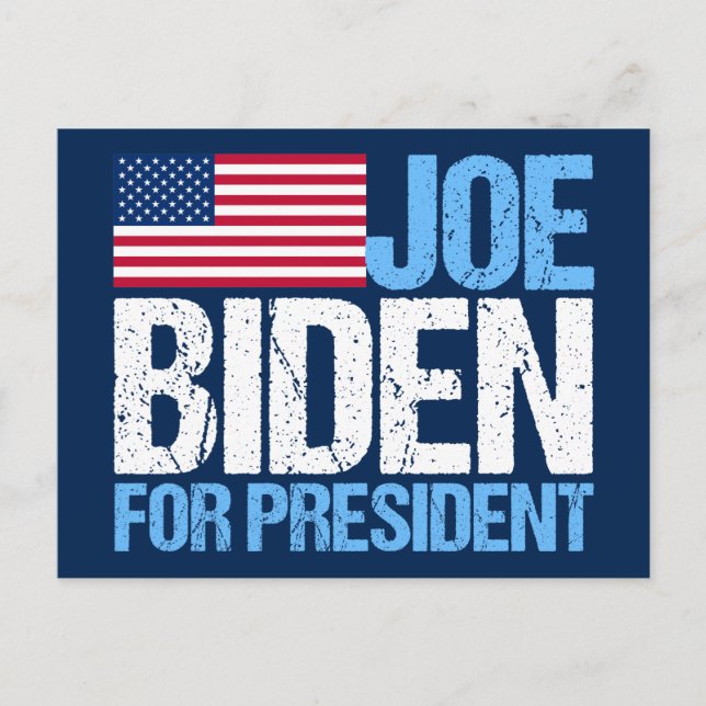 Cartão Postal Joe Biden para Presidente (Frente)