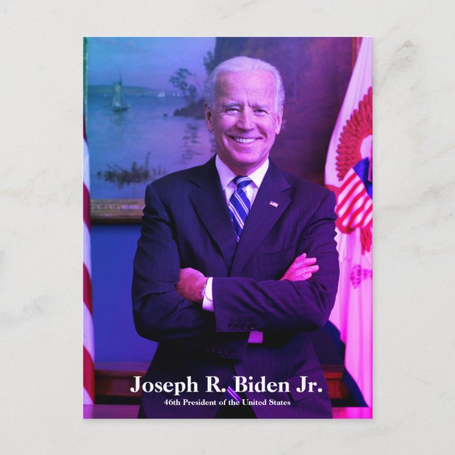 Cartão Postal Joe Biden, Senador dos Estados Unidos, VP, 46º POT (Frente)