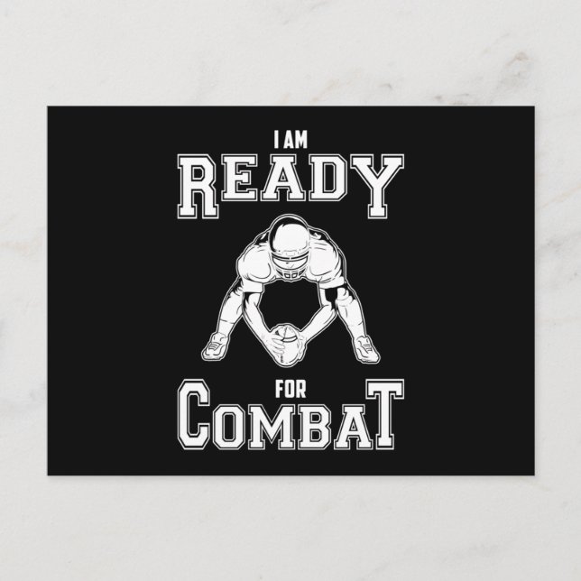 Cartão Postal jogador americano de futebol americano Gift (Frente)