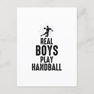 Cartão Postal Jogador de Andebol Equipe de Handballer Engraçado