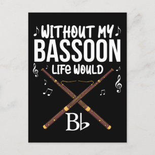 Cartão Postal Jogador de Banda Jazz Music Bassoonist do Bassoon 