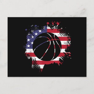 Cartão Postal Jogador de Bandeira Americano